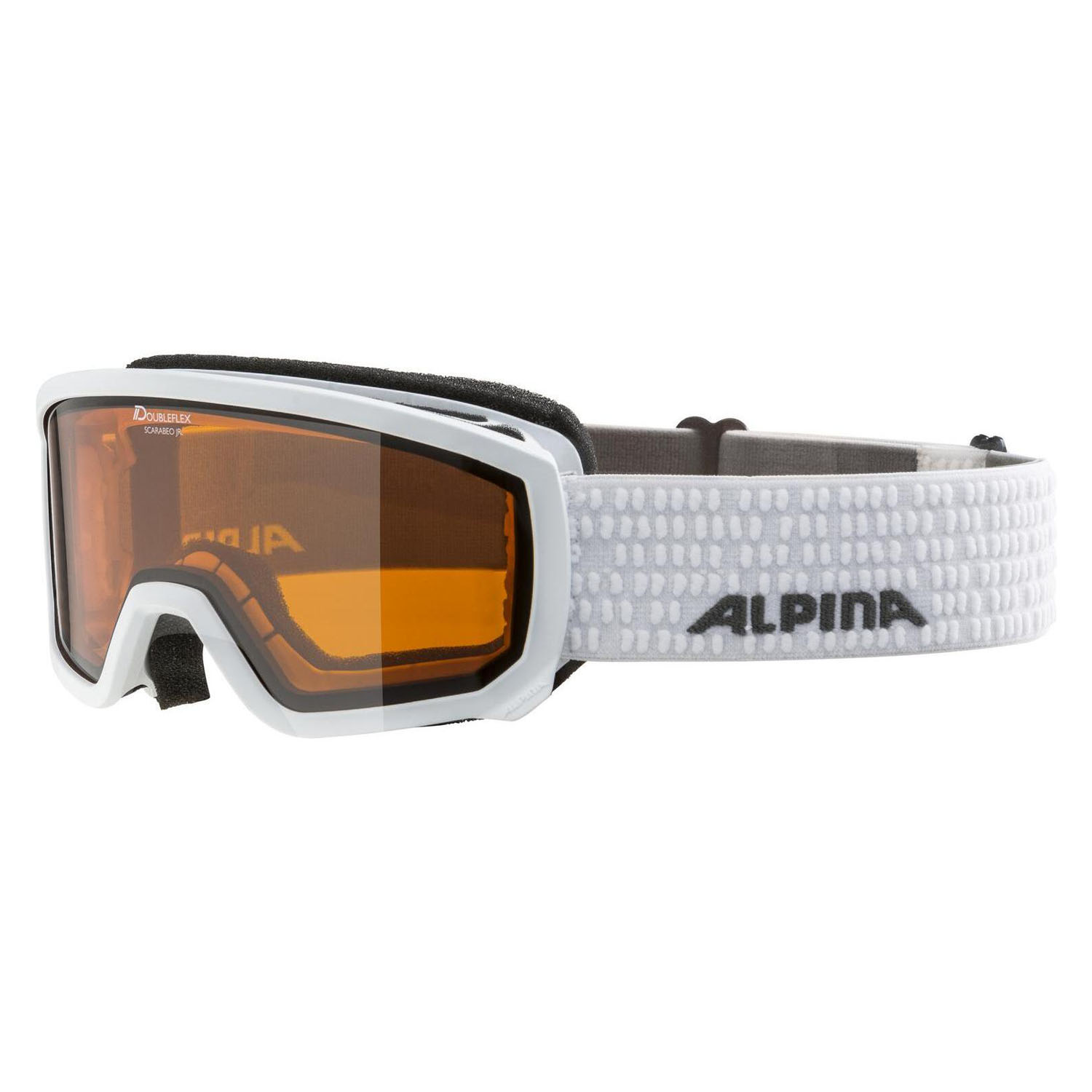 Очки горнолыжные ALPINA Scarabeo Jr. White Matt/Orange S2