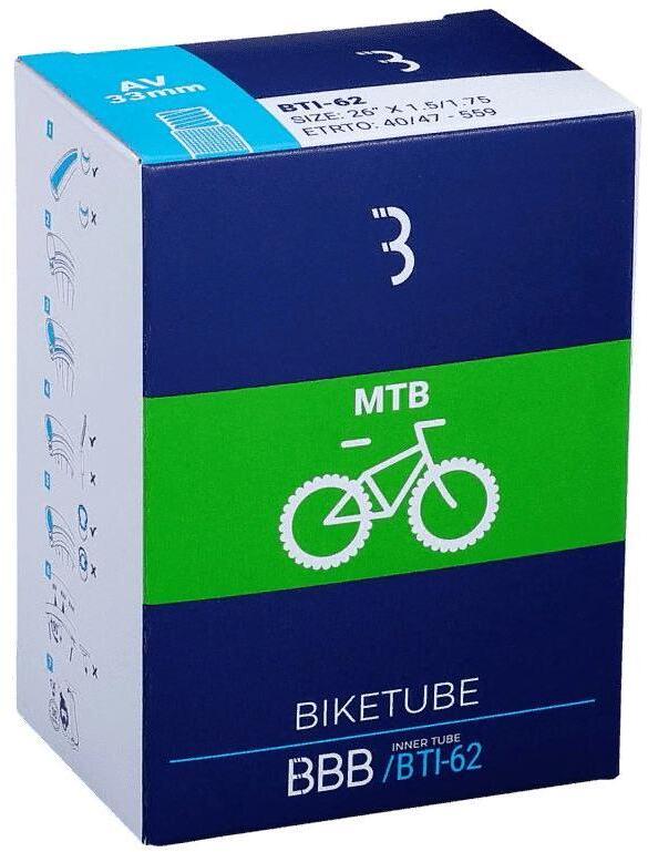 Велокамера BBB BikeTube 26x1,5/1,75 FV