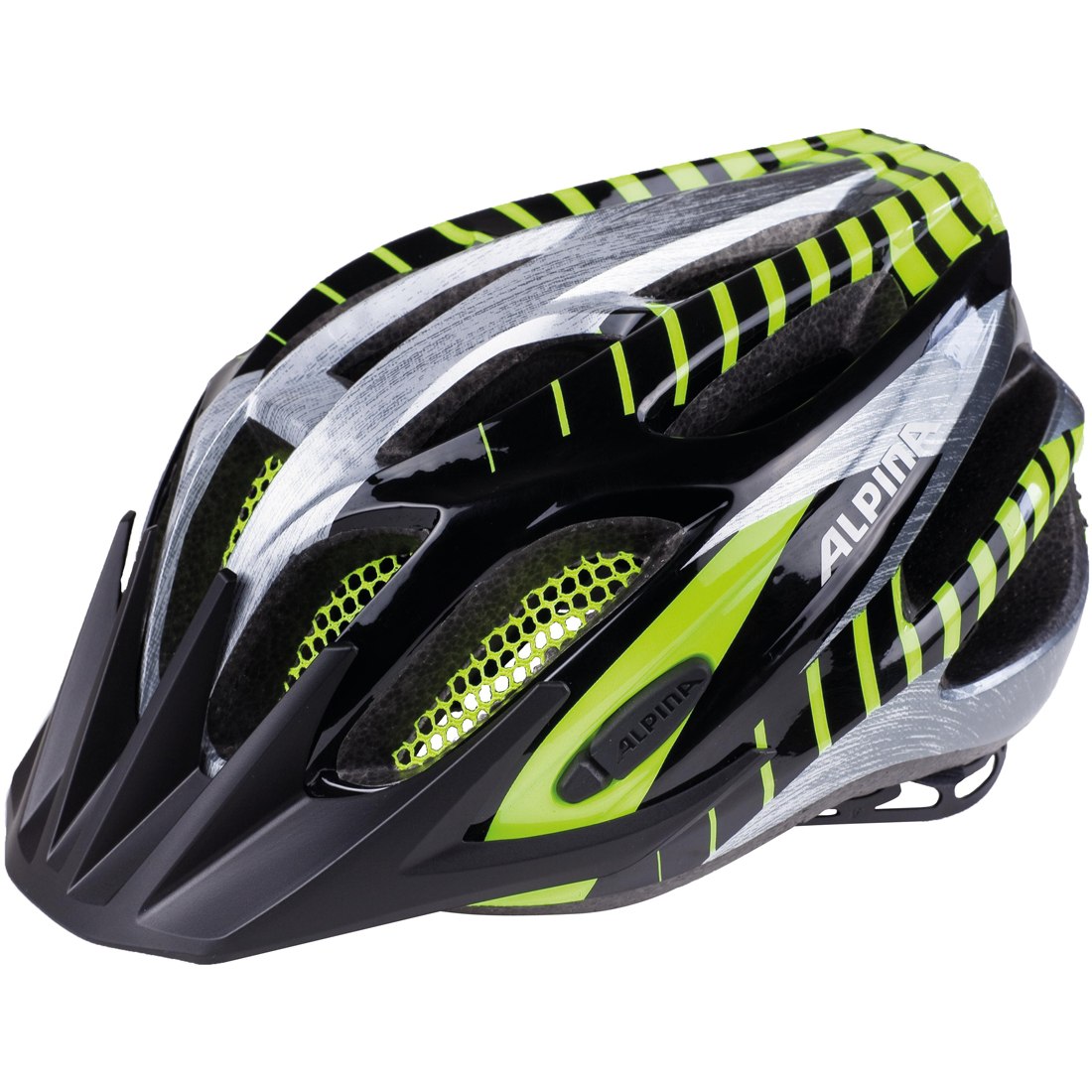 Велошлем Alpina 2018 Fb Jr. 2.0 Black-Steelgrey-Neon