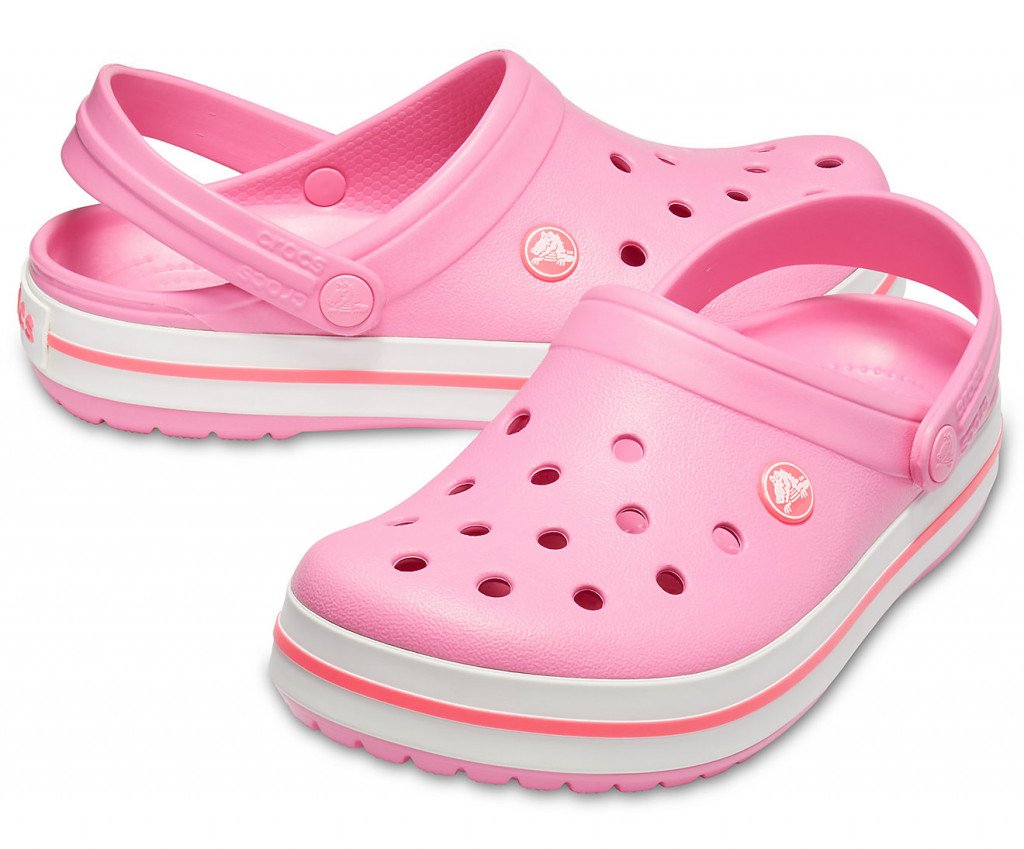 Сандалии Crocs Crocband Pink Lemonade/White