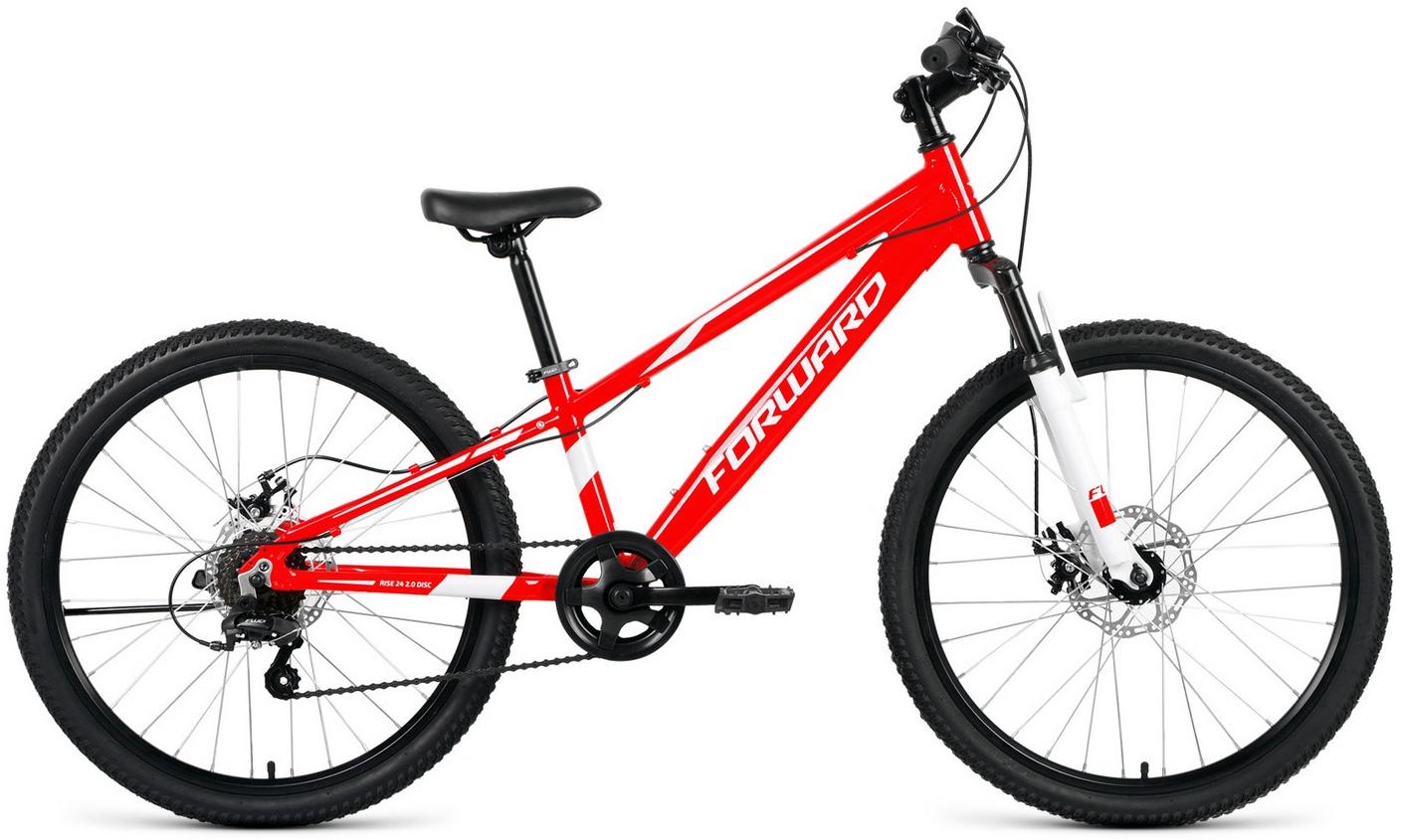 Велосипед Forward Rise 24 2.0 Disc 2020 красный/белый