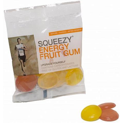 Спорт пит SQUEEZY Energy Fruit Gum, конфеты углеводные, 50 г, фрукты