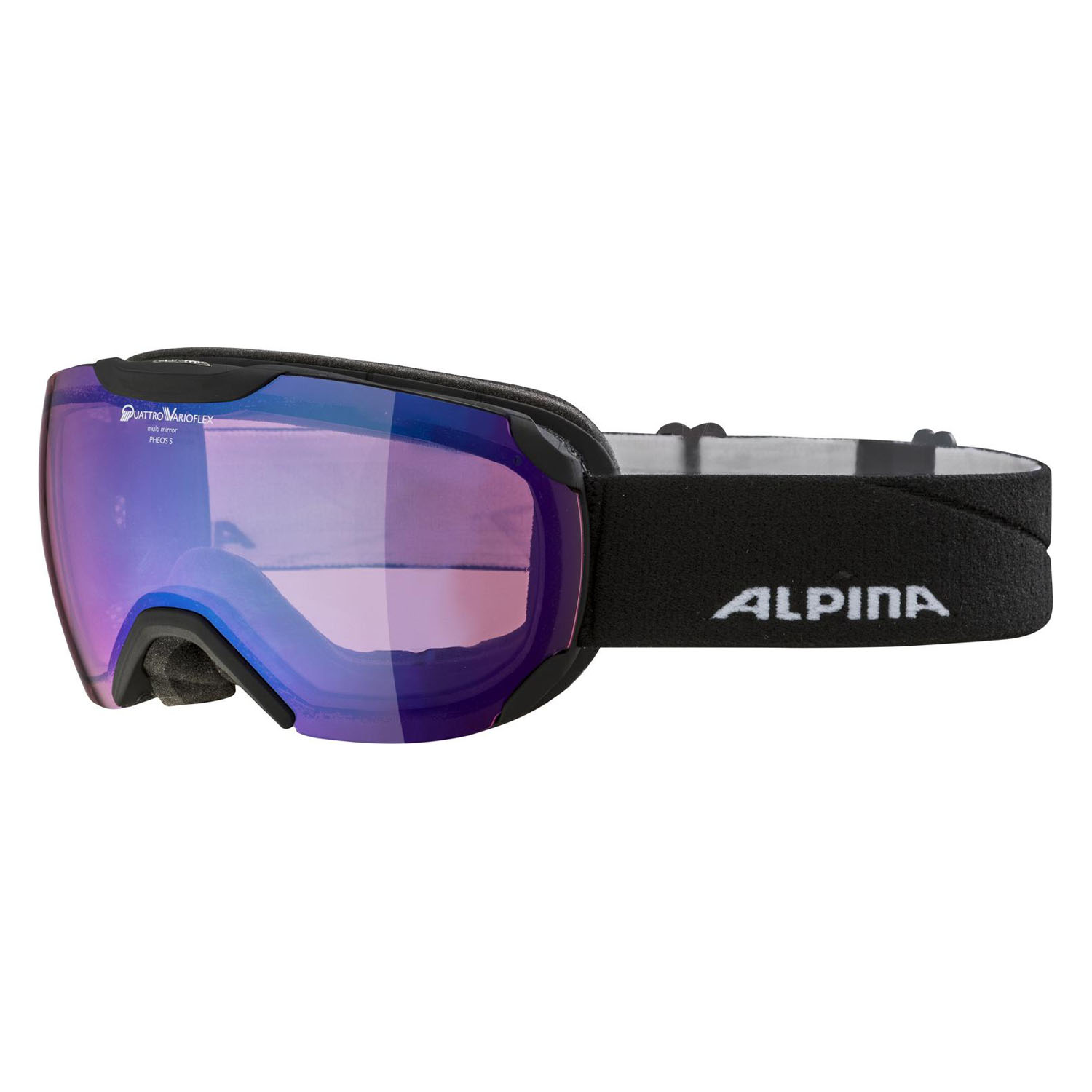 Очки горнолыжные ALPINA Pheos S Qv Black Matt/Qv Blue Sph. S2