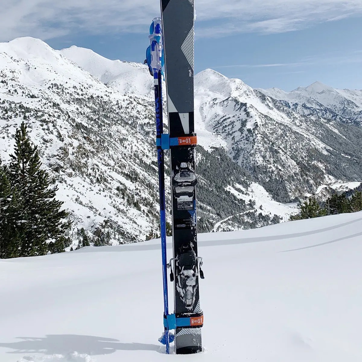 Приспособление для переноски лыж и лыжных палок SKI-N-GO Blue 96-130 L .