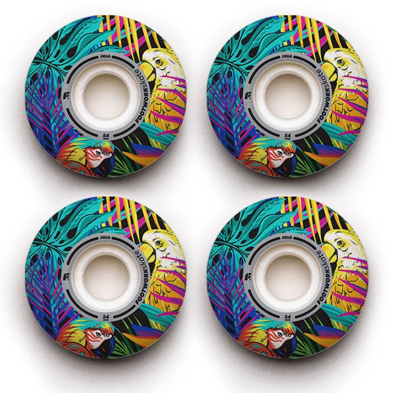 

Колеса (4 Штуки) Для Скейтборда Footwork 2018 Tropical Classic Shape 101A 54 Mm