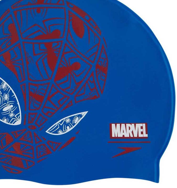 Шапочка для плавания Speedo Marvel Junior Slogan Голубой/Красный