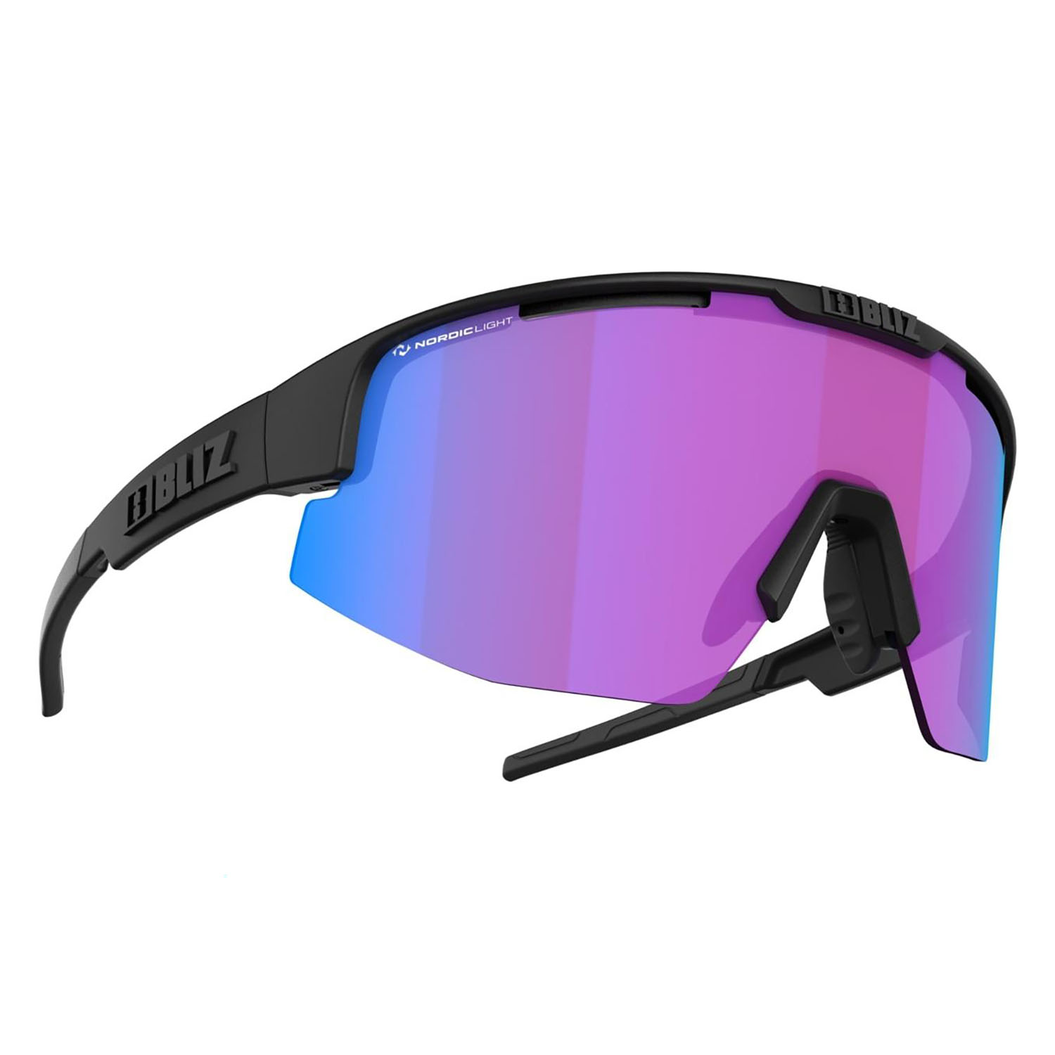 Очки солнцезащитные BLIZ Matrix Smallface Nano Optics Matt Black/Nordic Light/Begonia/Violet Blue Multi S2