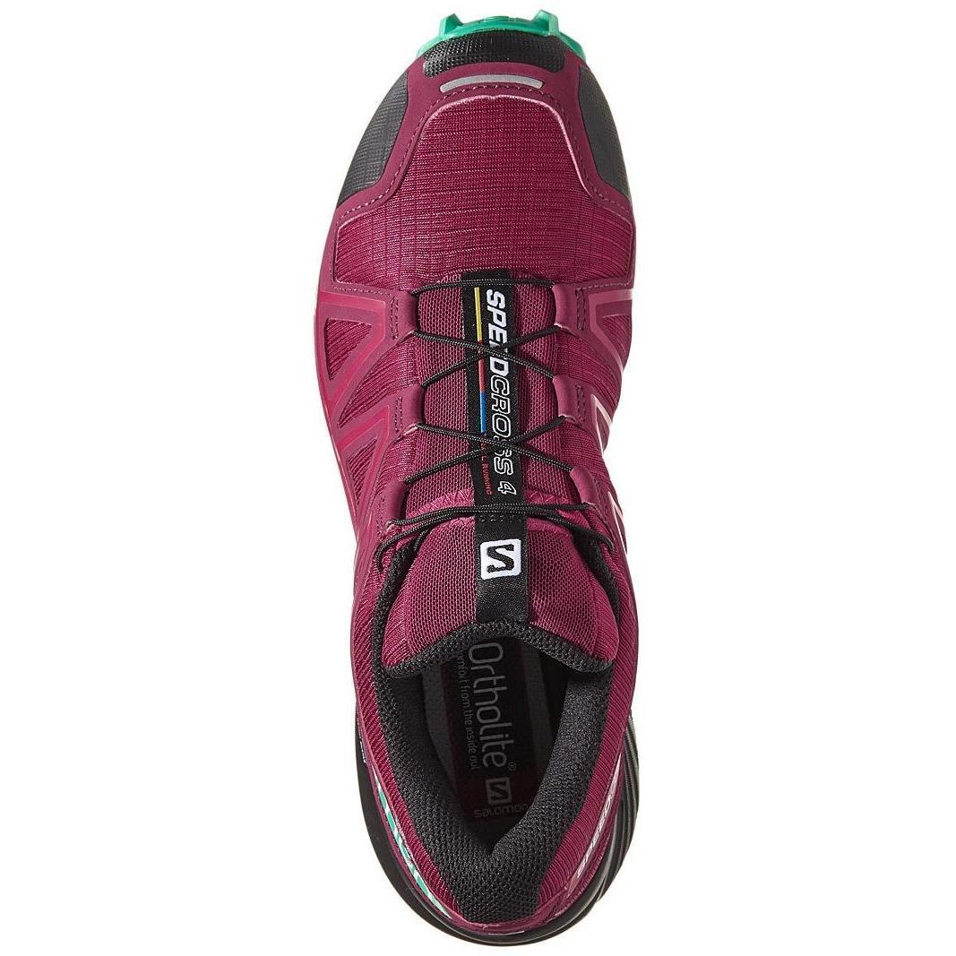 Беговые кроссовки для XC Salomon 2019 Speedcross 4 W Beet Red/Electric Green/Black