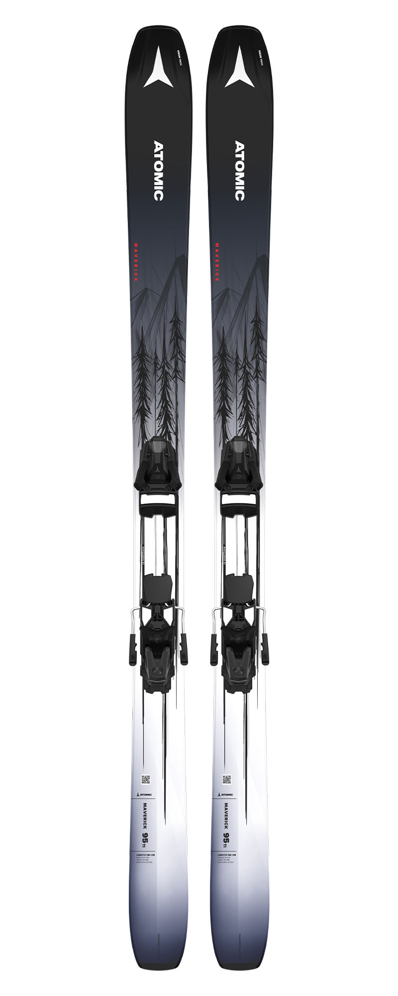 Горные лыжи с креплениями ATOMIC MAVERICK 95 TI + STR 14 GW Black/White/Red