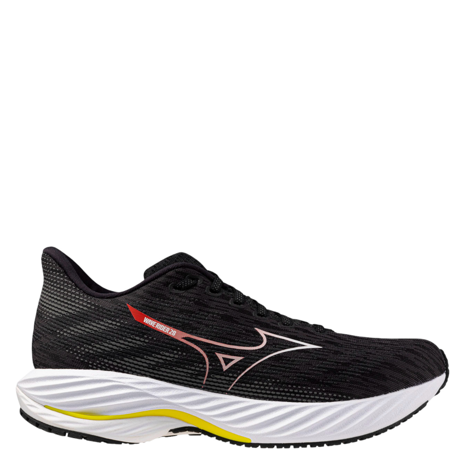 КроссовкимужскиеMizunoWaveRider28Black/White/EveningPrimrose