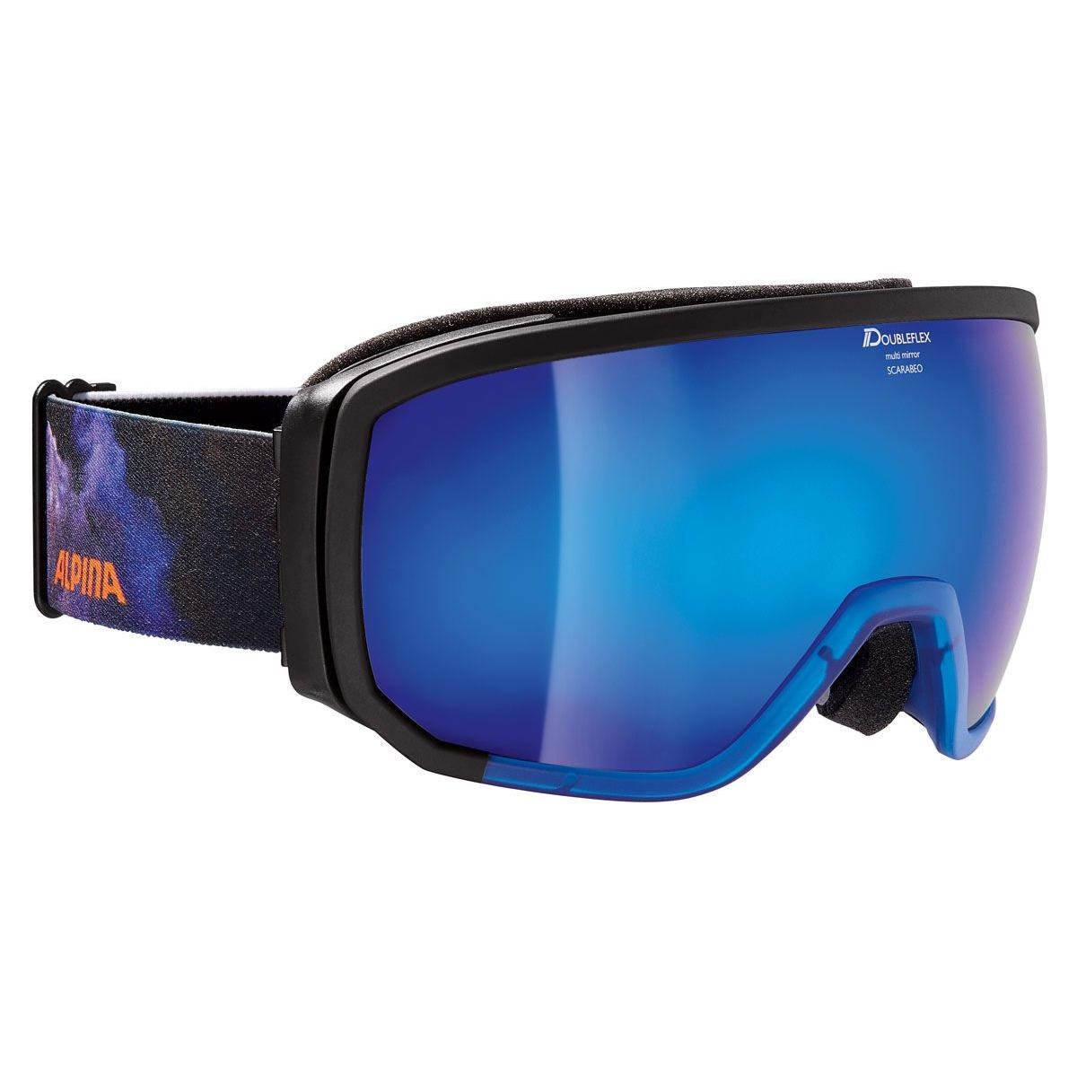

Очки Горнолыжные Alpina Scarabeo Mm Black/blue/orange/print (Supernova)