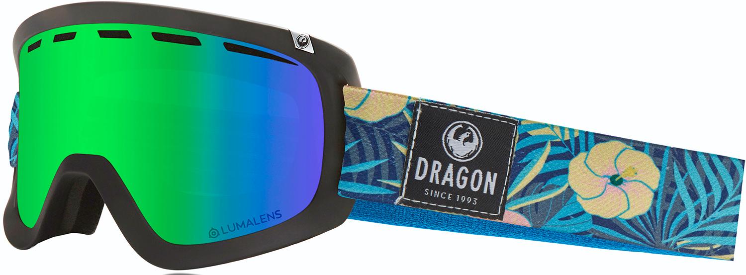 Очки горнолыжные Dragon 2018-19 D1OTG Aloha/Green Ion+Amber