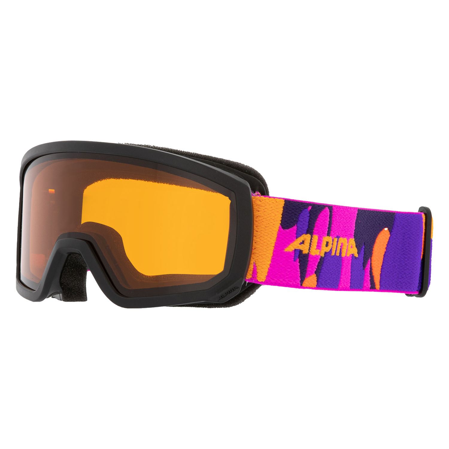Очки горнолыжные ALPINA Scarabeo Jr. Black-Pink Matt/Orange S2