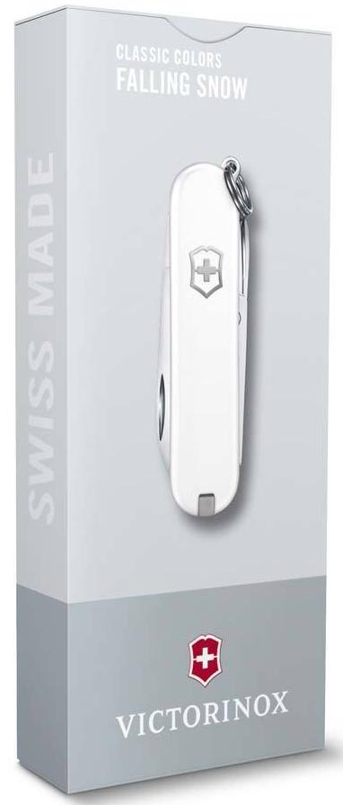 Нож Victorinox брелок Classic SD Colors &quot;Falling Snow&quot;, 58 мм, 7 функций белый