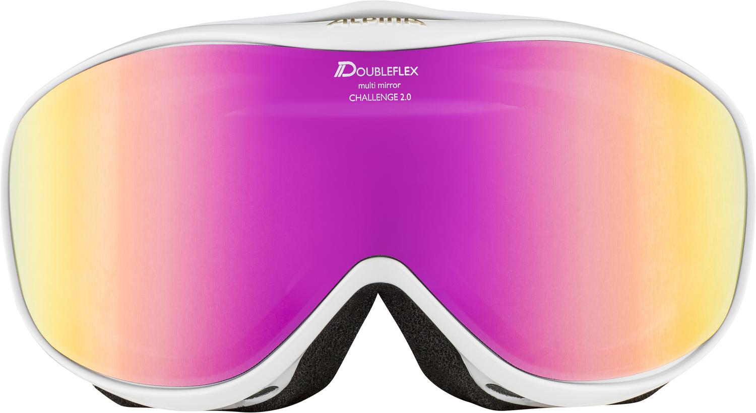 Очки горнолыжные Alpina 2019-20 Challenge 2.0 M White/Flamingo/Pink