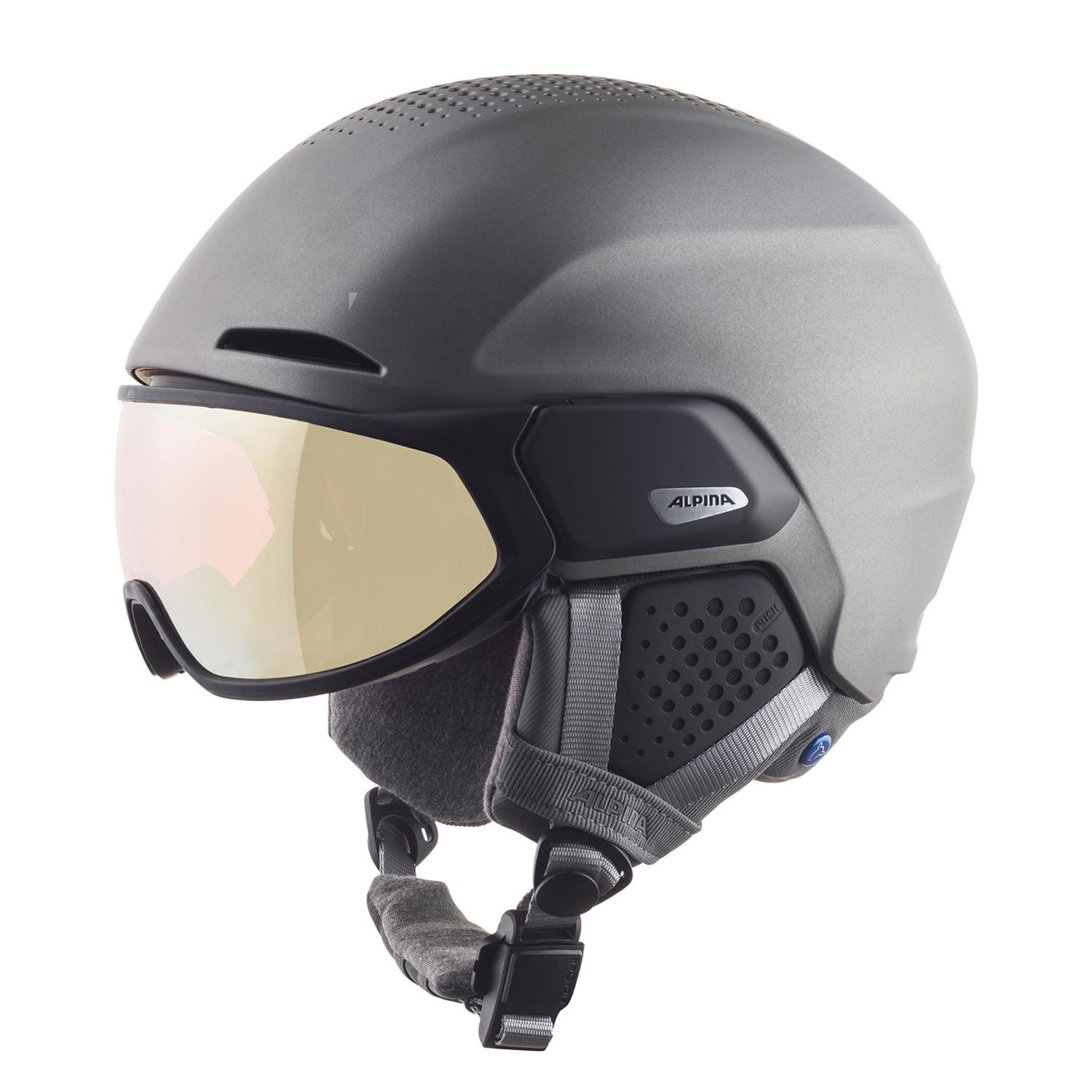 Шлем с визором ALPINA Alto Qv Gunmetal Matt