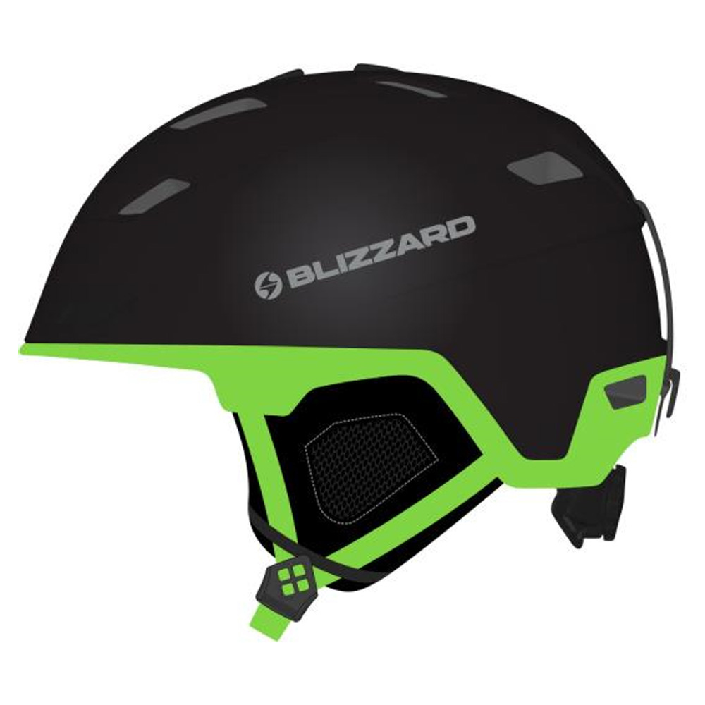 Зимний Шлем Blizzard Double Black Matt/neon Green
