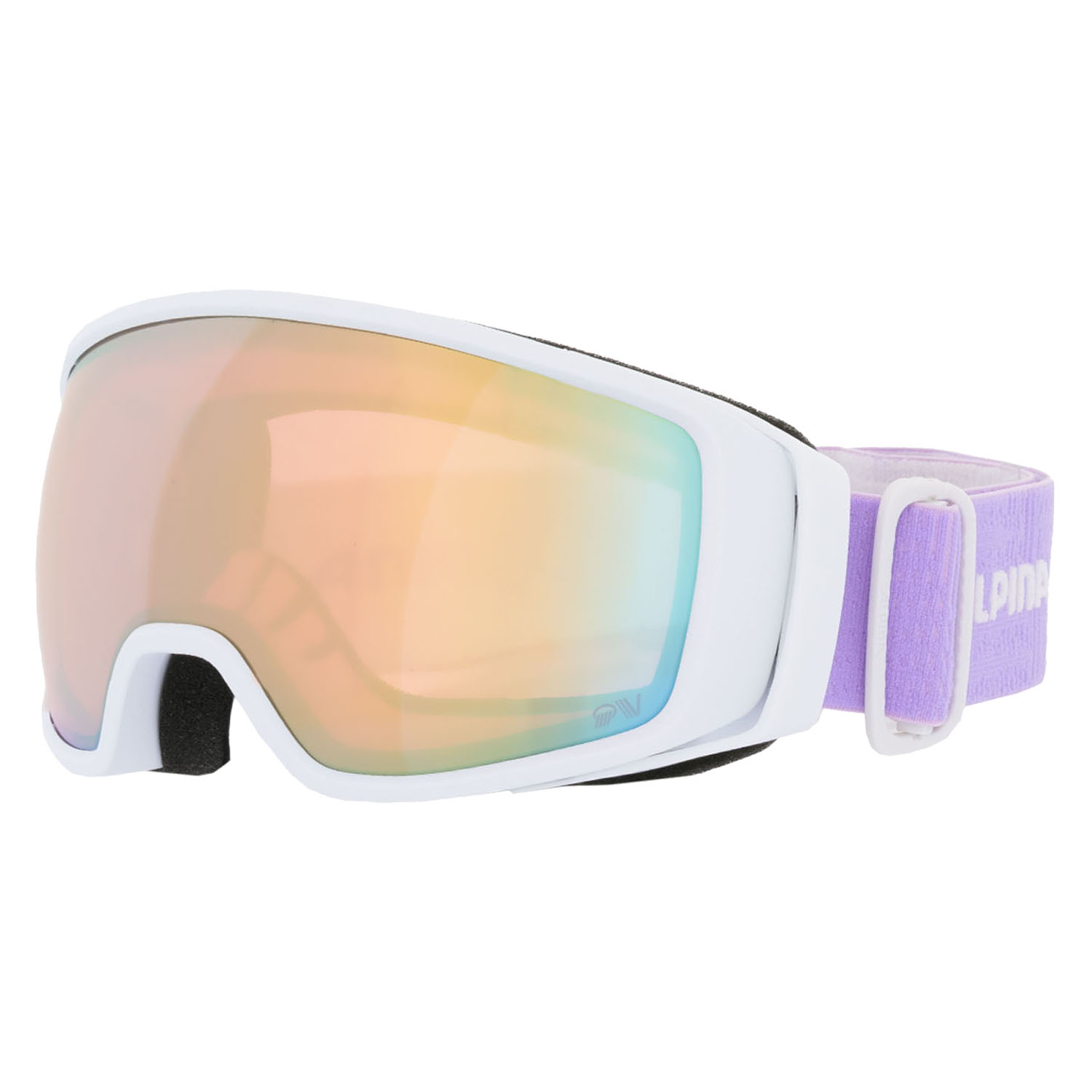 Маска горнолыжная ALPINA Double Jack Qv White-Lilac Matt/Qv Gold S2-3 ...