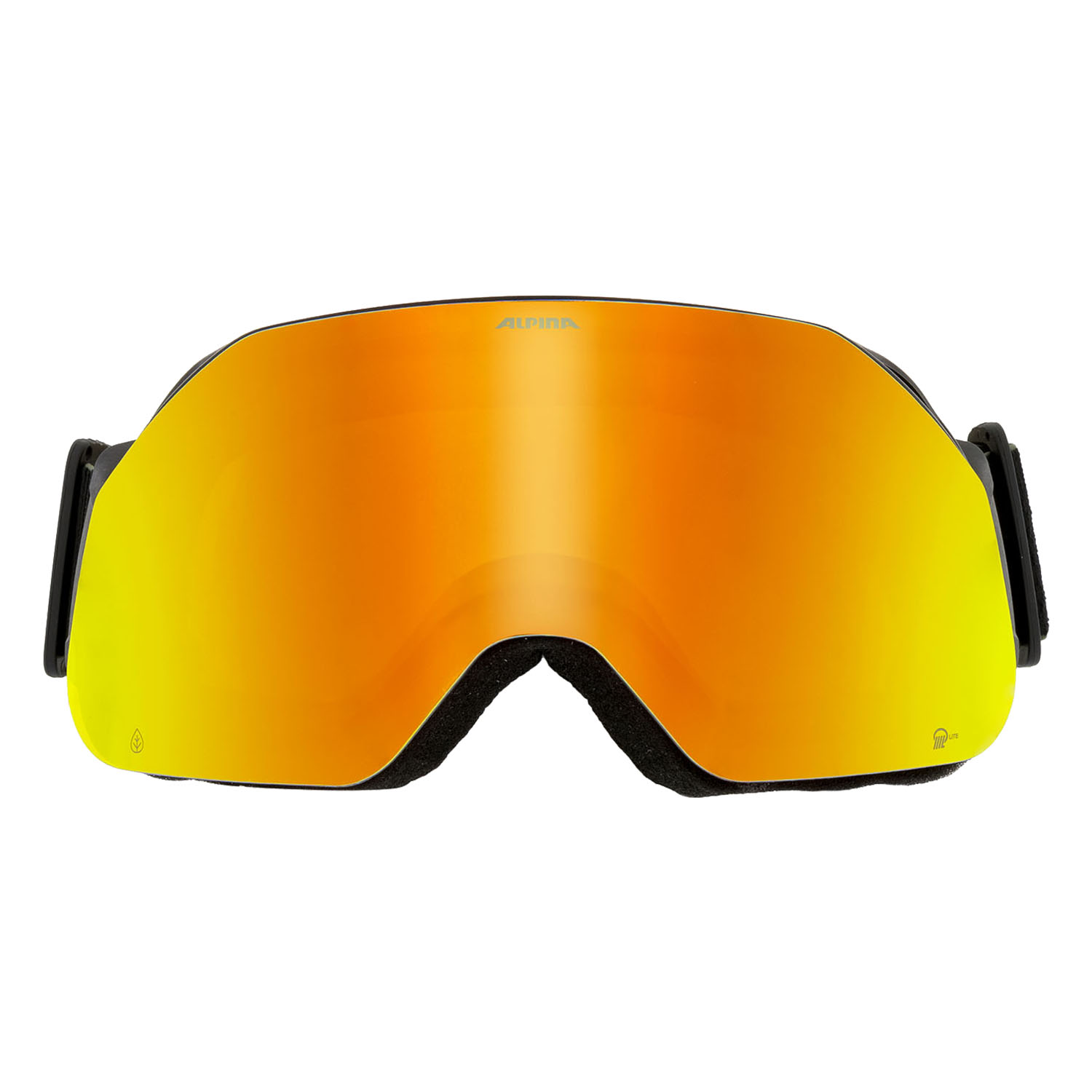 Очки горнолыжные ALPINA Blackcomb Q-Lite Black-Yellow Matt/Q-Lite Orange S2
