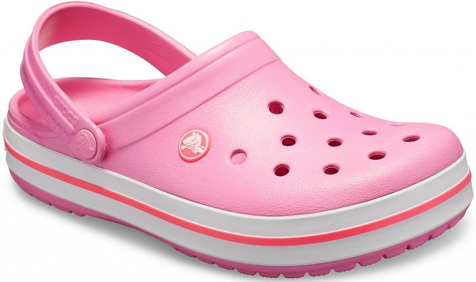 Сандалии Crocs Crocband Pink Lemonade/White