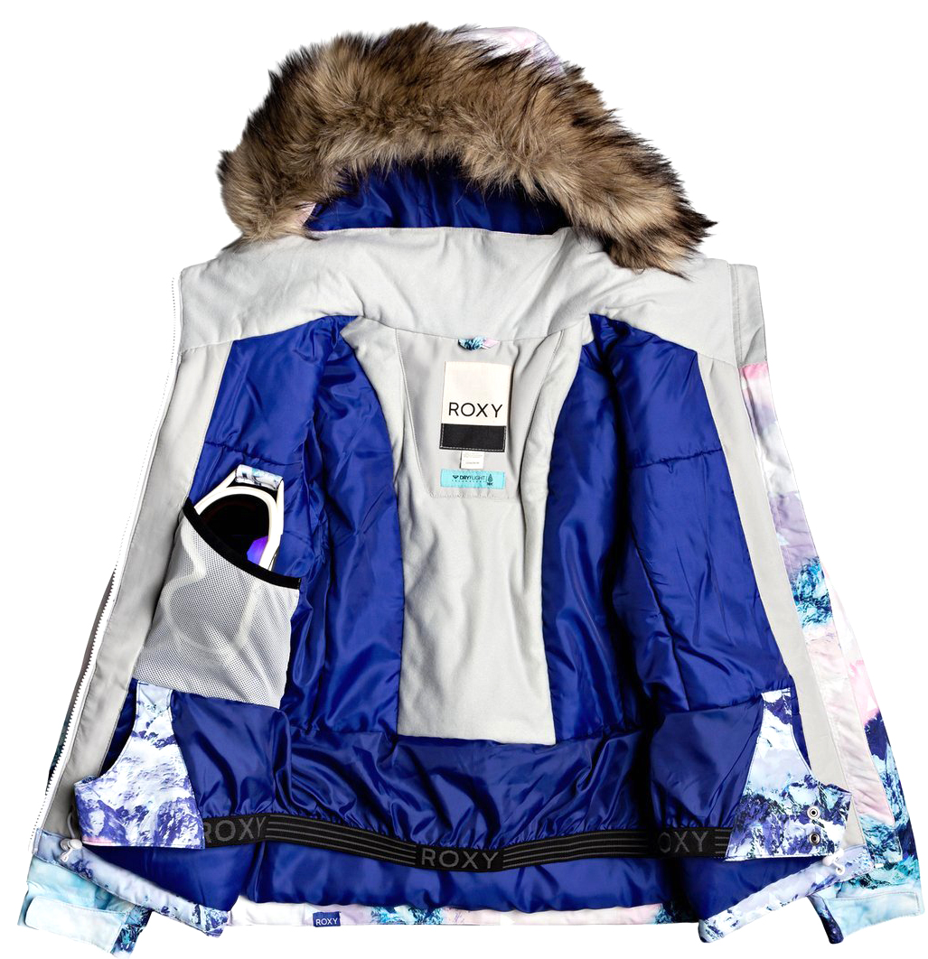 Куртка сноубордическая детская Roxy 2020-21 Jet ski SE Bright white pyrennes