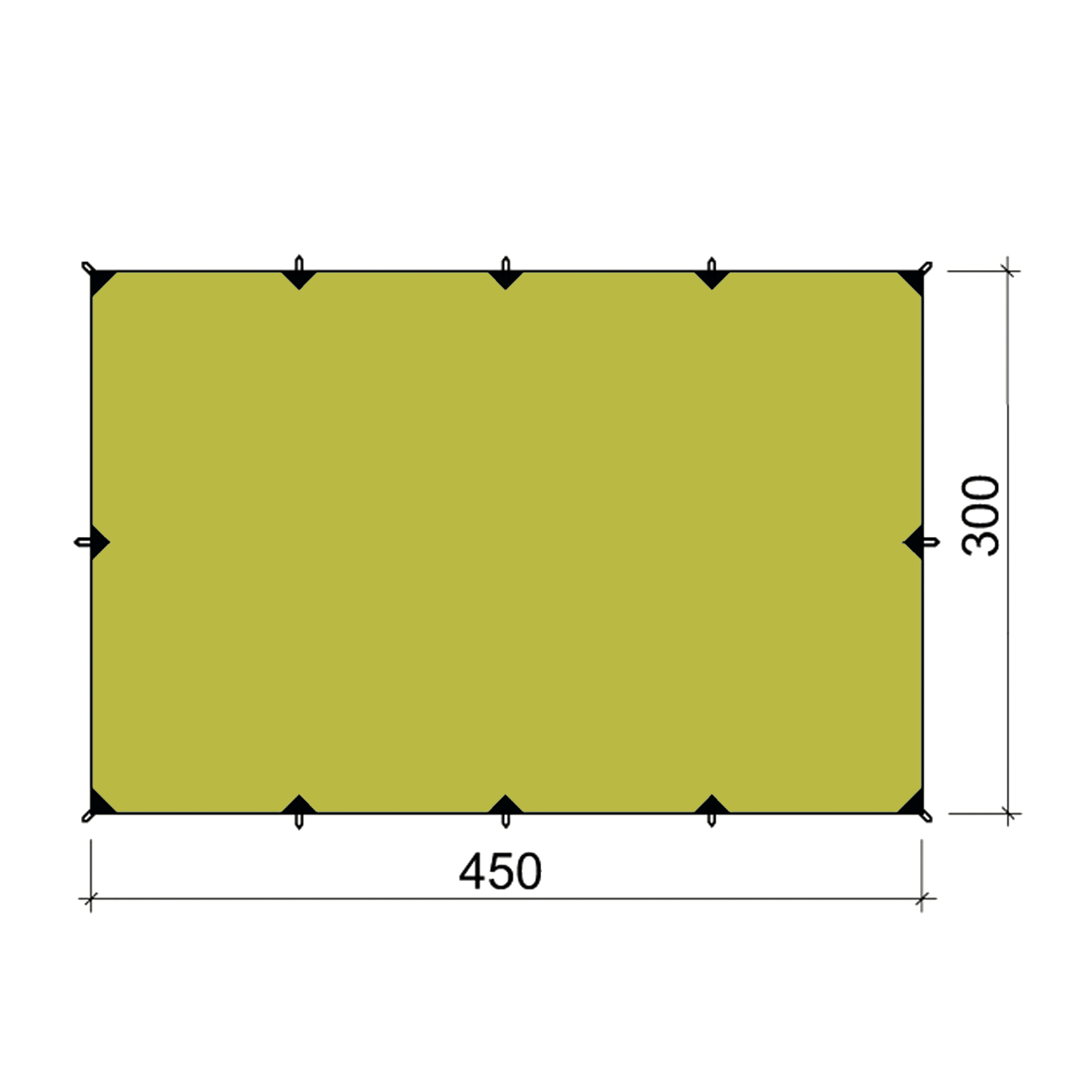 Тент BASK Canopy Silicone 3*4,5 Желтый