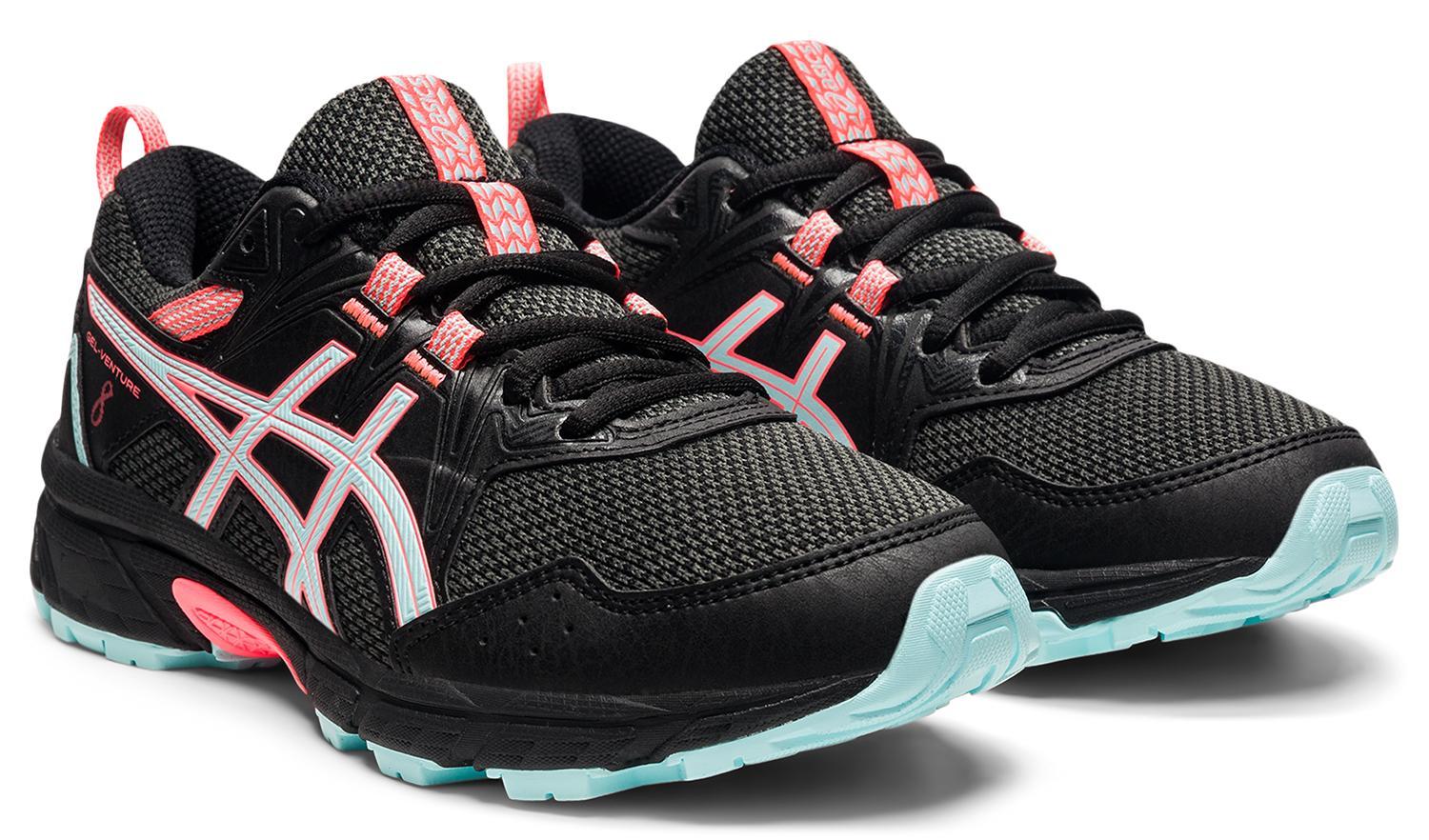 Беговые кроссовки детские Asics Gel-Venture 8 Gs Black/Clear Blue - купить  в КАНТе