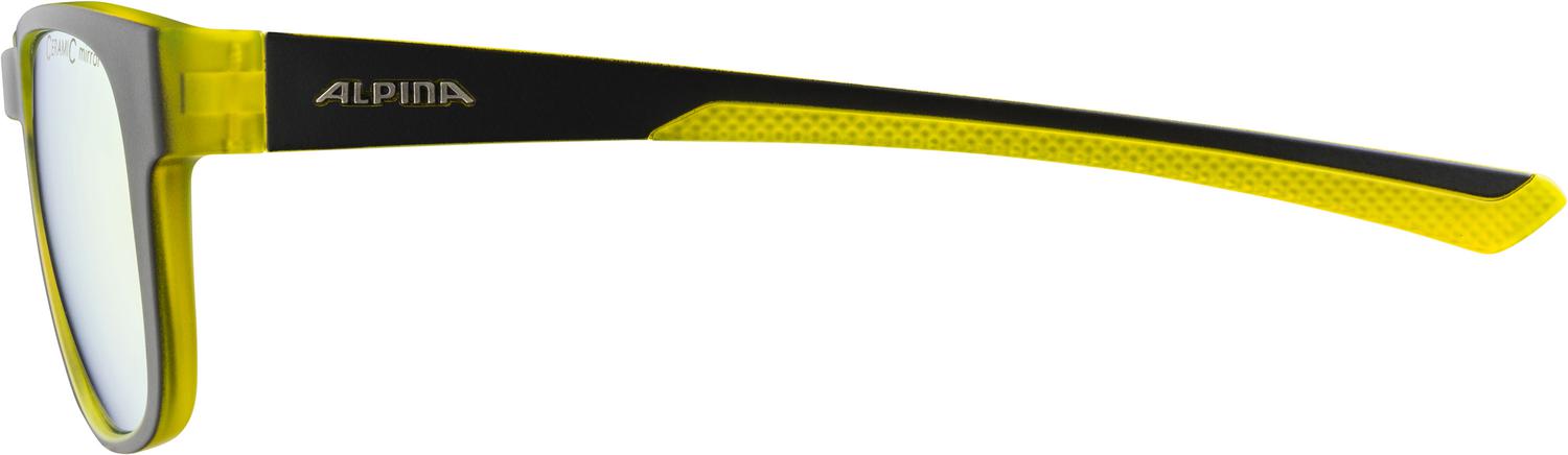 Очки солнцезащитные Alpina 2021-22 Lino II Black/Neon Transparent Matt/Neon Yellow Mirror