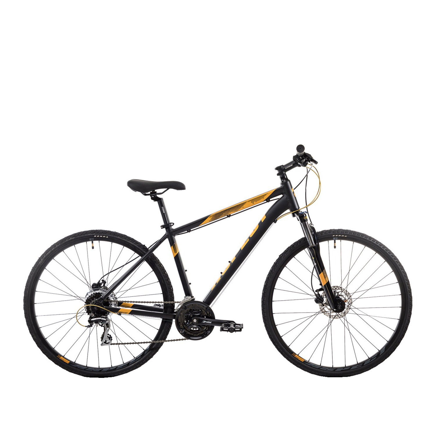Велосипед Aspect Edge 28 + кассета 2021 черно-золотой