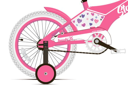 Велосипед Stark Tanuki 16 2020 розовый/белый