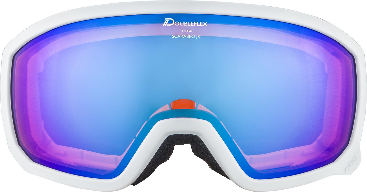 Очки горнолыжные ALPINA Scarabeo Jr. Q-Lite White-Skyblue/Blue S2