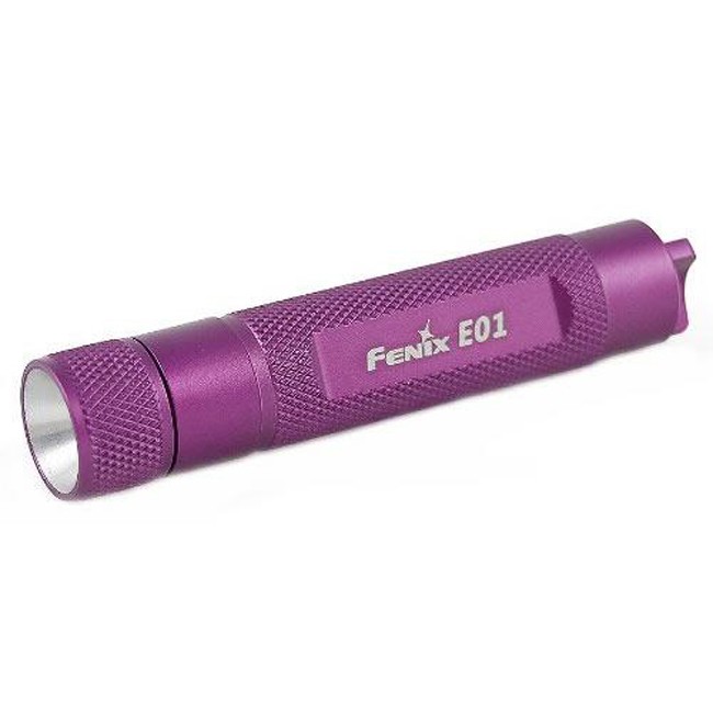 Фонарь велосипедный Fenix E01 фиолетовый