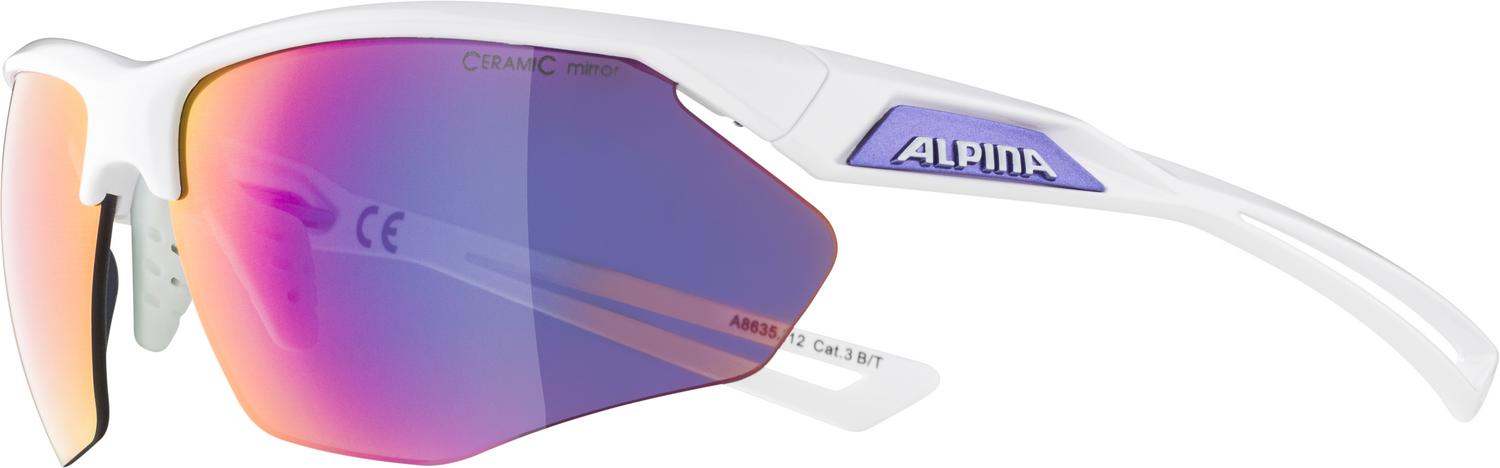 Очки солнцезащитные ALPINA Nylos Hr White-Purple Gloss/Purple Mirror Cat. 3