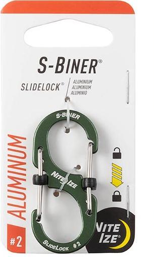 Карабин аксессуарный Nite Ize S-Biner SlideLock, Aluminum, размер 2 Оливковый