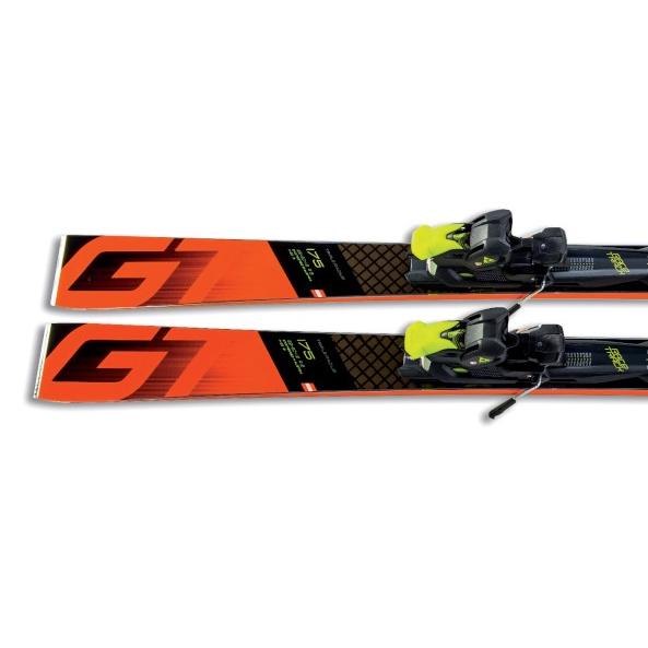 Горные лыжи с креплениями Fischer 2018-19 RC4 THE CURV GT RACETRACK \ RC4 Z12 GW POWERRAIL BRAKE 85 [F] черн./син./желт.