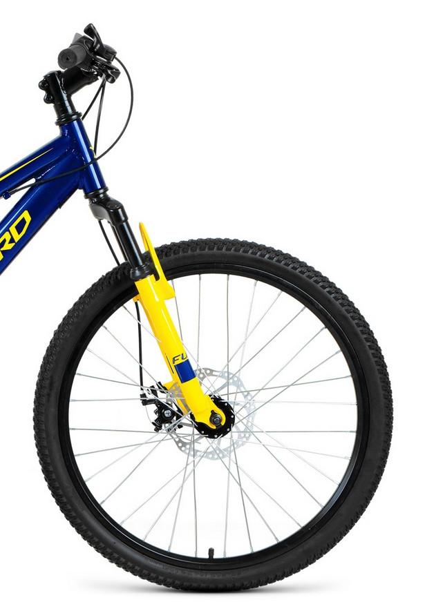 Велосипед Forward Rise 24 2.0 Disc 2020 темно-синий/желтый
