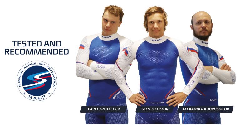 Футболка с длинным рукавом UYN 2019-20 Natyon Russia Underwear Shirt Long Sleeves Turtle Neck Russia