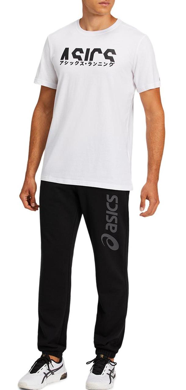 Брюки беговые Asics Big Logo Sweat Pant Performance Black/Dark Grey