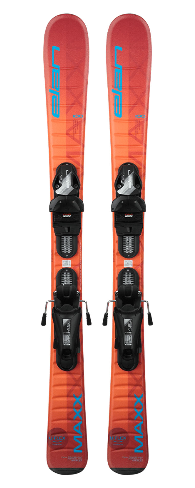 Горные лыжи с креплениями детские ELAN Maxx Orange Jrs + El 4.5