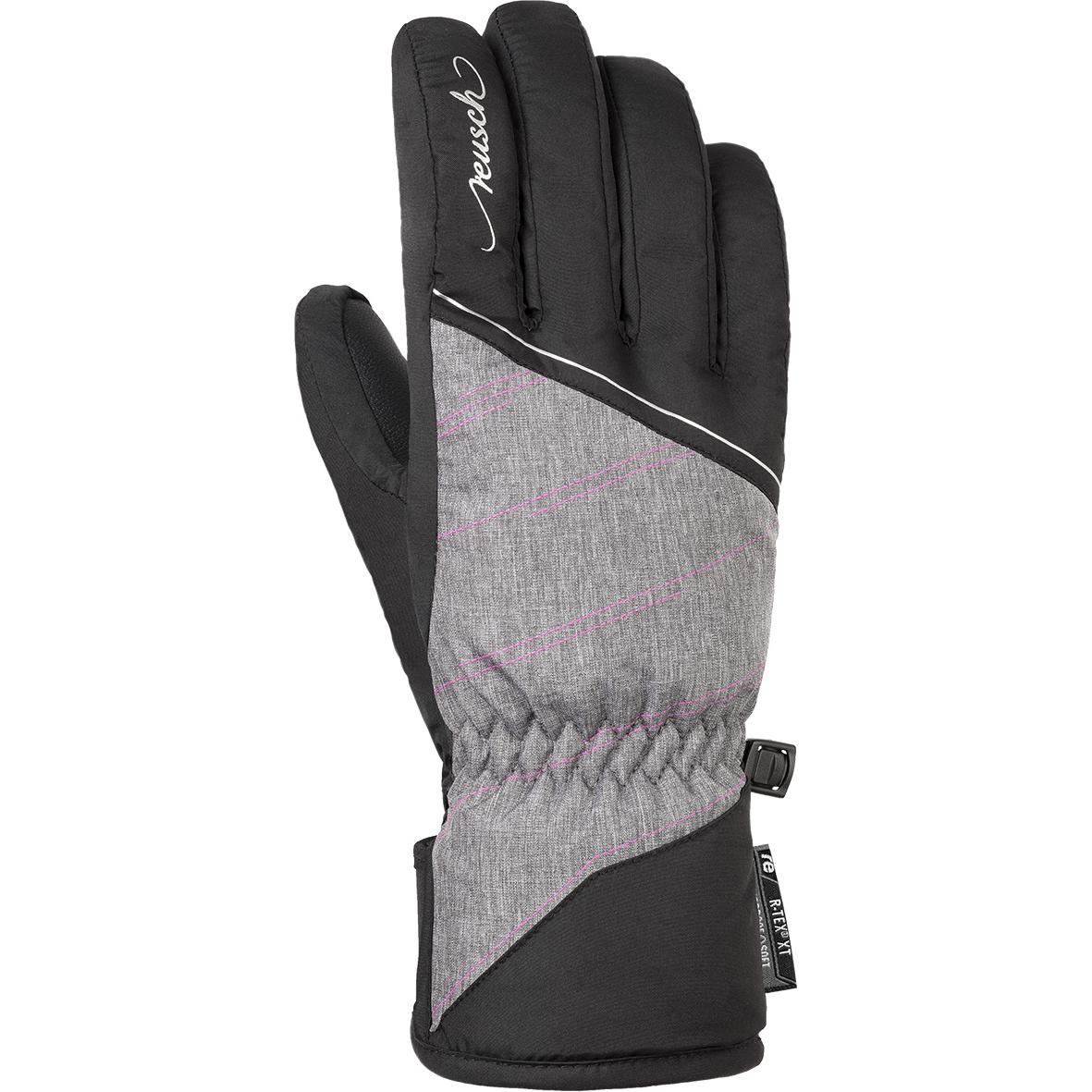 Перчатки горнолыжные REUSCH 2019-20 Brianna R-Tex® XT Black/Grey melange/Pink glo