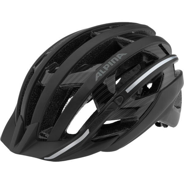 Летний Шлем Alpina E-Helm Deluxe Black-Pinstripes Reflective