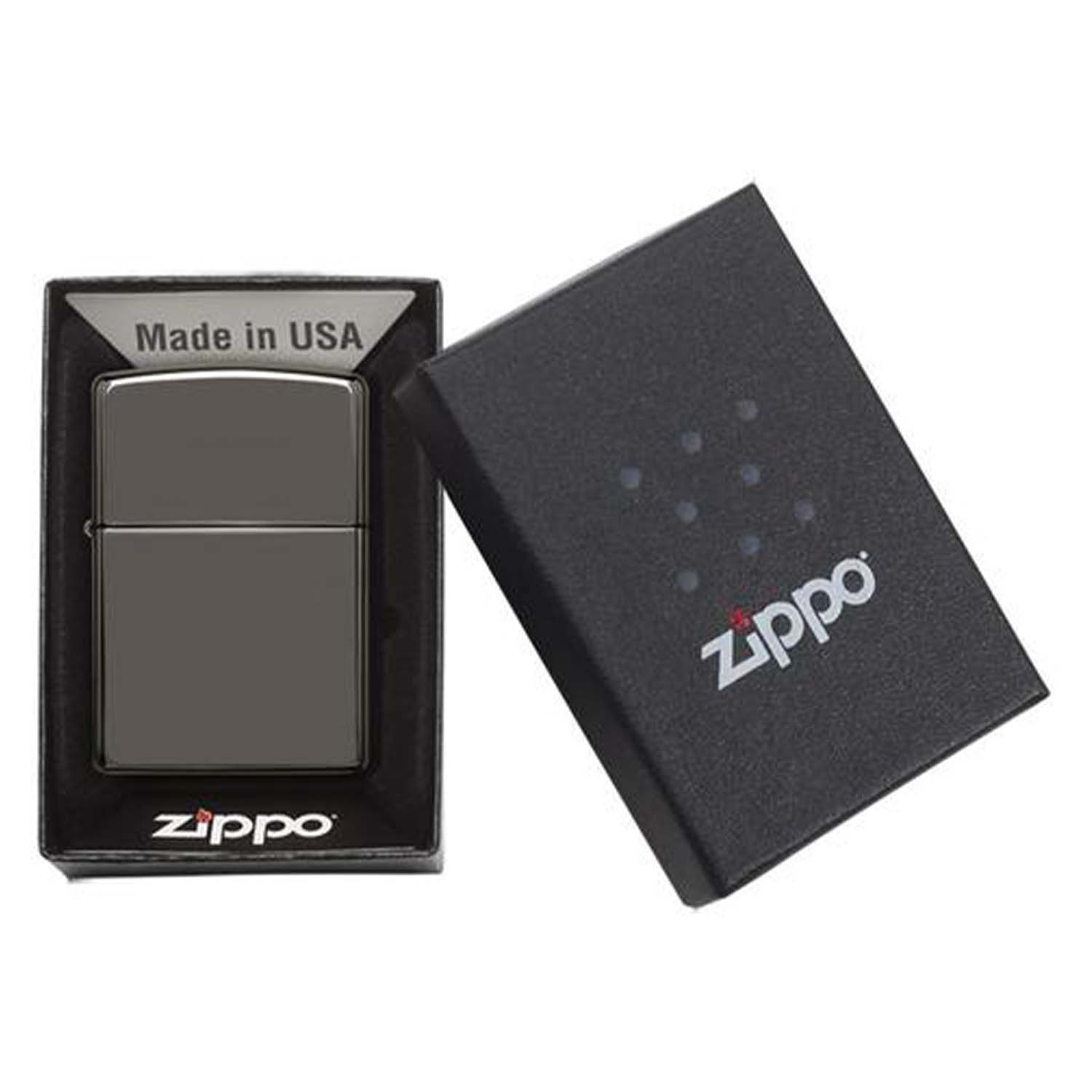 Зажигалка Zippo Classic Black Ice Чёрный Глянцевый