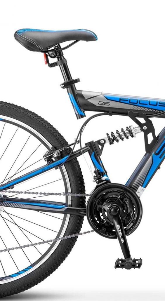 Велосипед Stels Focus V 26 18-sp V030 2019 Черный/Синий