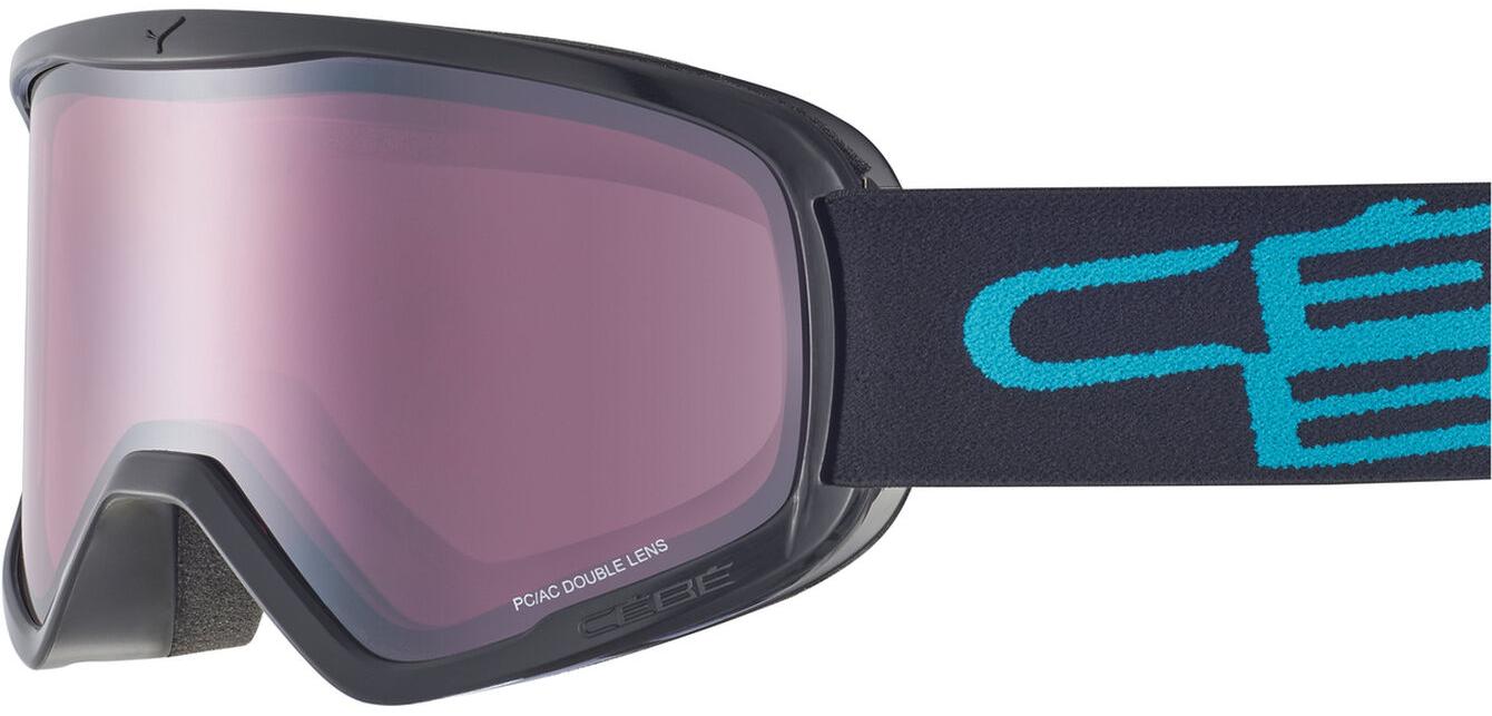 Очки горнолыжные CEBE 2021-22 Razor L Black & Blue/Light Rose Flash Mirror