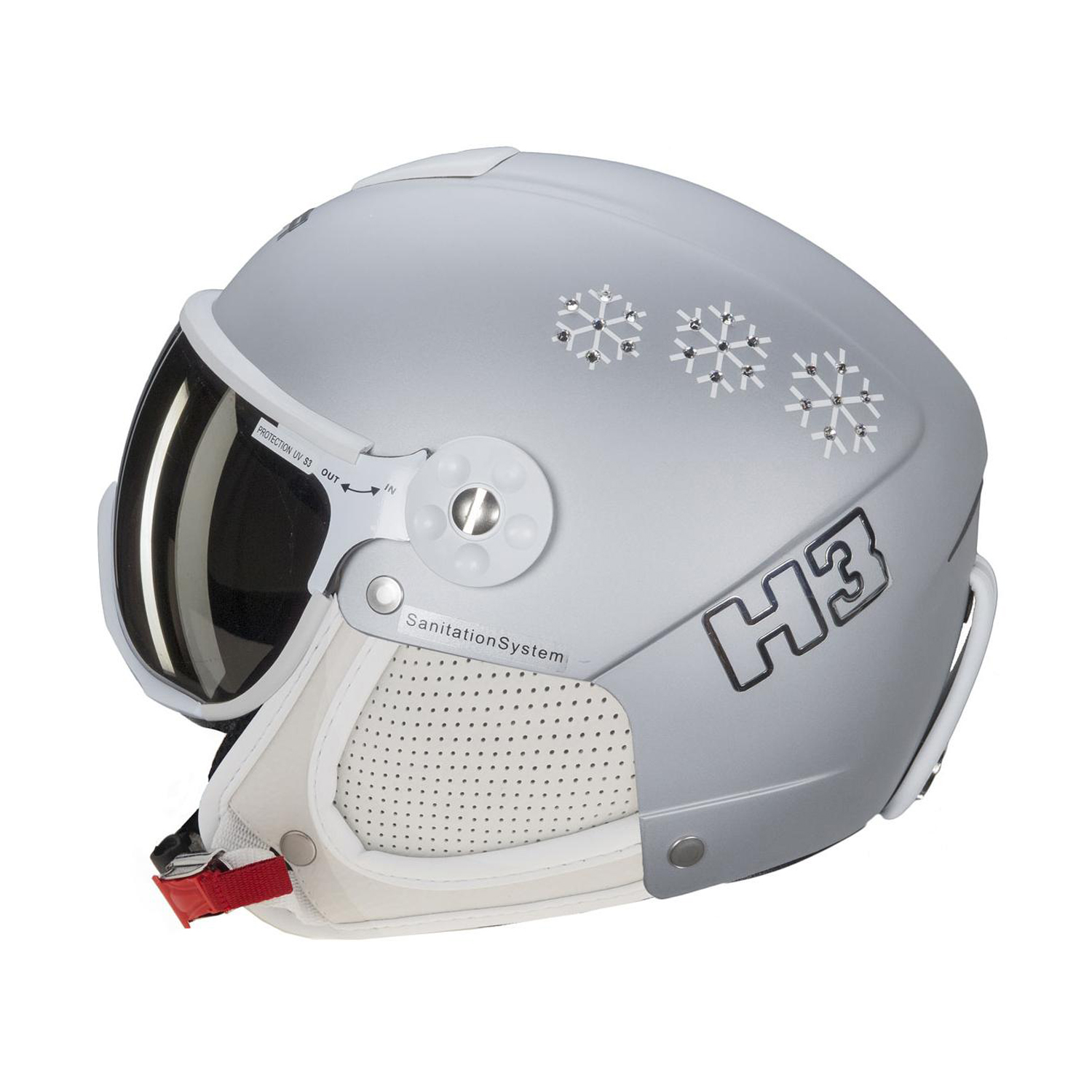 Шлем с визором HMR H3 Fiocco Argento Swar