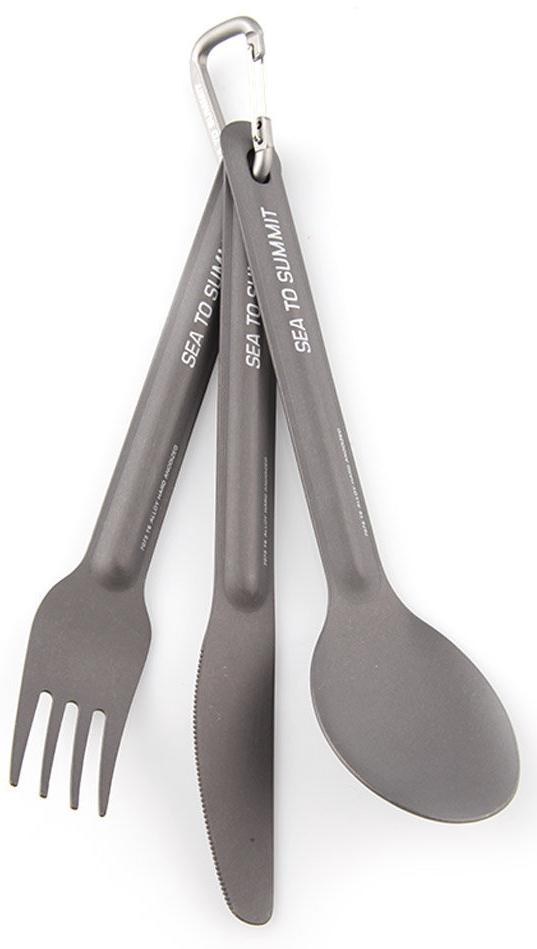 Столовые приборы Sea To Summit AlphaLight Cutlery Set 3pc Knife/Fork and Spoon Grey Anodised