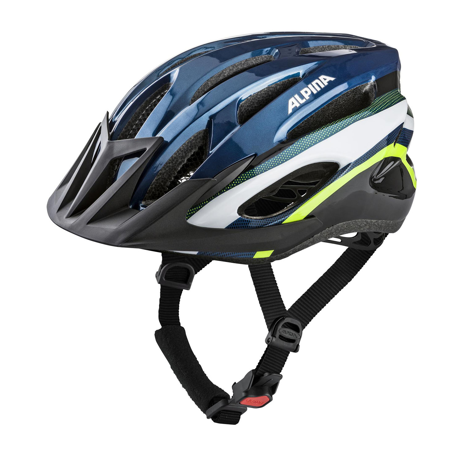 Велошлем ALPINA Mtb 17 Darkblue-Neon Gloss