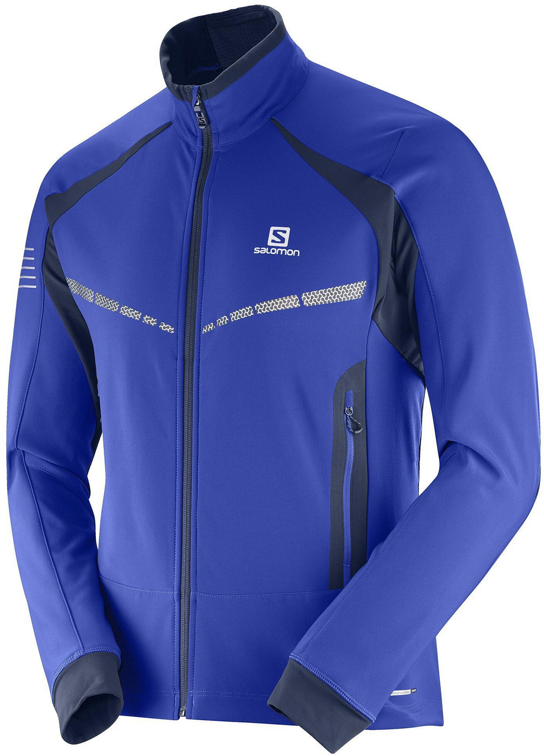 Куртка беговая SALOMON 2018-19 RS WARM SOFTSHELL JKT M Surf Web/Night Sky