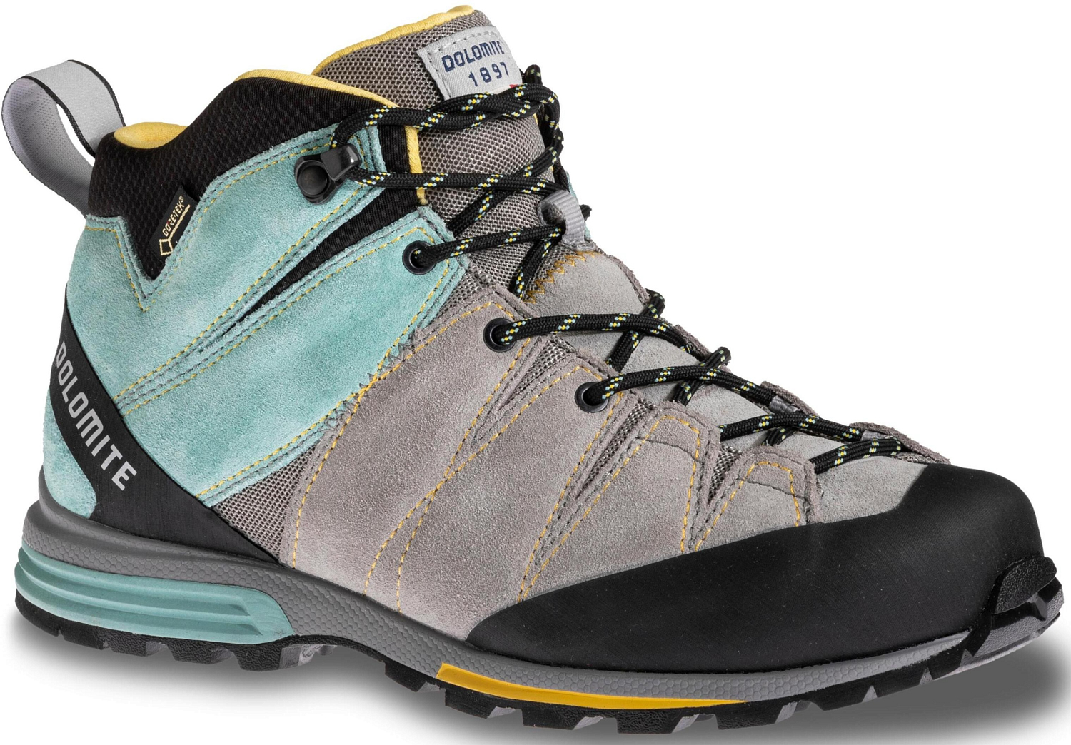 Ботинки Dolomite Diagonal Pro Mid GTX W's Flt G/Agt Gr / серый, бирюзовый