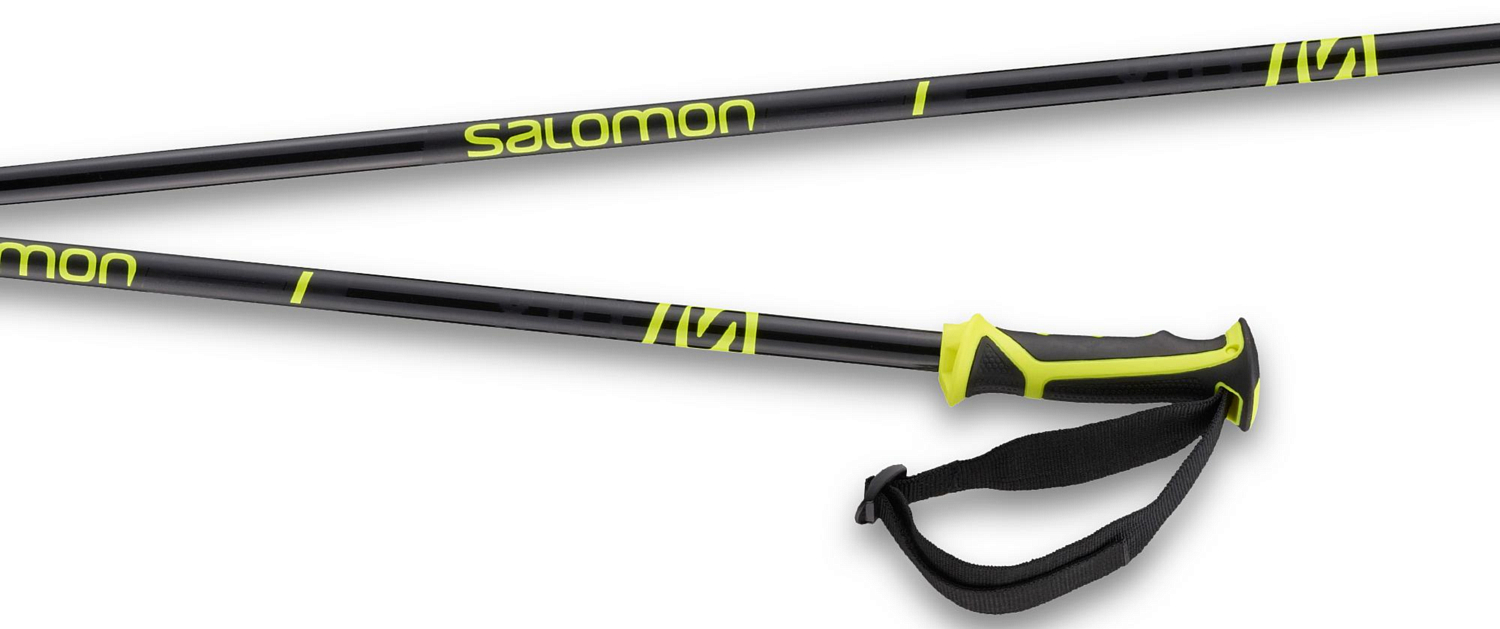 Горнолыжные палки SALOMON X 08 Black/Neon Yellow